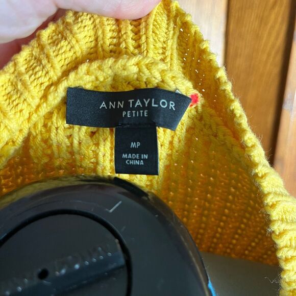 Ann Taylor Mixed Cable Shoulder Button Sweater - Picture 5 of 6